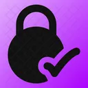 Circle Lock Check Lock Check Check Lock Icon