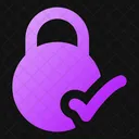 Circle Lock Check Lock Check Check Lock Icon