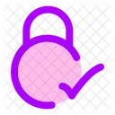 Circle Lock Check Lock Check Check Lock Icon