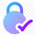 Circle Lock Check Lock Check Check Lock Icon