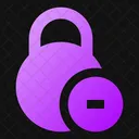 Circle Lock Minus Icon