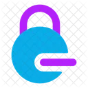 Circle Lock Minus Icon