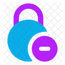 Circle Lock Minus Icon