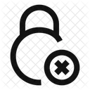 Circle-lock-remove-  Icon