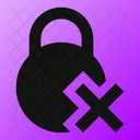 Circle Lock Remove Lock Cross Close Lock Icon