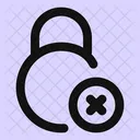 Circle Lock Remove Lock Cross Close Lock Icon