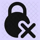 Circle Lock Remove Icon