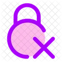 Circle Lock Remove Lock Cross Close Lock Icon