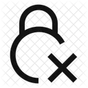 Circle-lock-remove-  Icon