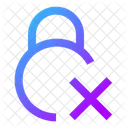 Circle-lock-remove-  Icon