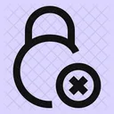 Circle-lock-remove-  Icon