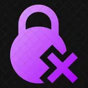 Circle Lock Remove Icon