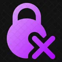 Circle Lock Remove Lock Cross Close Lock Icon