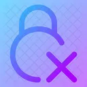 Circle Lock Remove Lock Cross Close Lock Icon