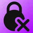 Circle-lock-remove-  Icon