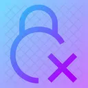 Circle-lock-remove-  Icon