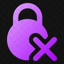 Circle-lock-remove-  Icon