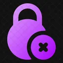 Circle-lock-remove-  Icon