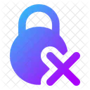 Circle-lock-remove-  Icon