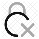 Circle Lock Remove Lock Cross Close Lock Icon