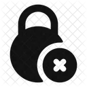 Circle-lock-remove-  Icon