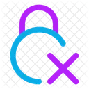 Circle Lock Remove Lock Cross Close Lock Icon
