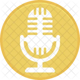 Circle Microphone Lines  Icon