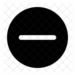 Circle Minus Icon - Download in Glyph Style