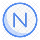 Circle N Letter Letter Text Icon