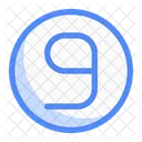 Circle Nine 9 Education Icon