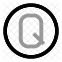 Circle Q Letter Letter Text Icon