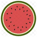 Circle Slice Watermelon Fruit 아이콘