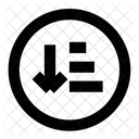 Circle Sort Asc Icon