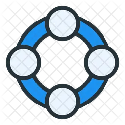 Circle Support System  Icon