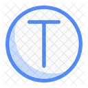 Circle T Letter Letter Man Icon