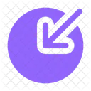 Circle Top Down Arrow Ui Icon