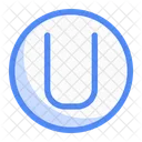 Circle U Letter Letter Turn Icon