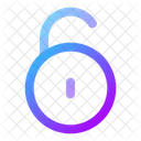 Circle Unlock Icon