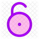 Circle Unlock Open Lock Open Padlock Icon