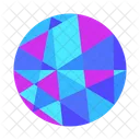 Circle with geometric figures  Icon