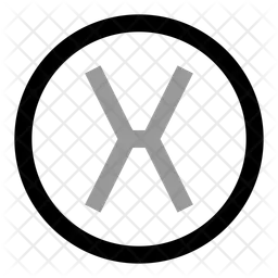 Circle x letter  Icon