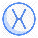 Circle X Letter Letter Cross Icon