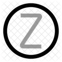 Circle Z Letter Letter Text Icon