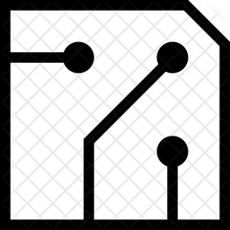 Circuit Board Icon - Download in Line Style