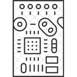 Circuit Board Icon - Download in Line Style