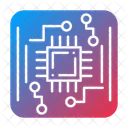 Microchip Microprocessor Chip Icon