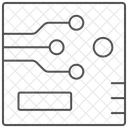 Circuit Board Thinline Icon Icon