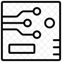 Circuit Board Line Icon Icon