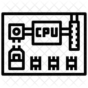 Circuit Board Microchip Chip Icon