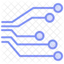 Circuit Board Color Outline Icon Icon